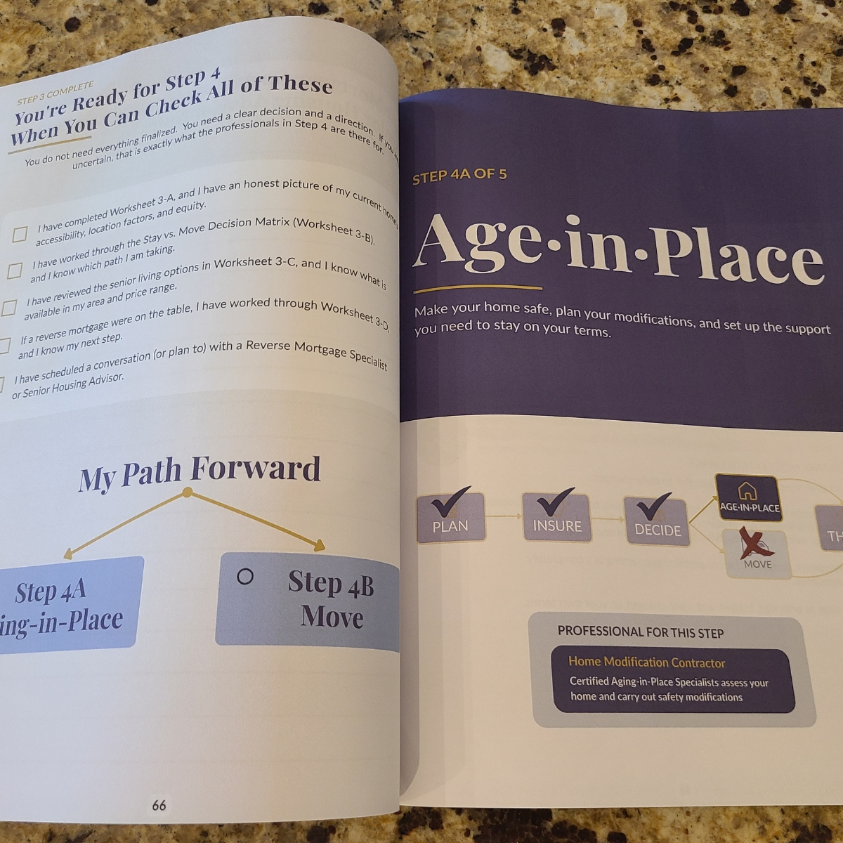 Your Path Forward worksheet page inside The Retirement Roadmap Workbook